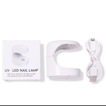 Мини-лампа для маникюра без бренду UV LED 4 cветодиода 16 W 5 V/1 A работа от USB белая