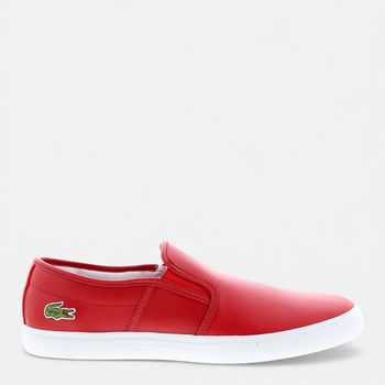 Мужские слипоны кожаные Lacoste 153497039 47 Красные (1159848076)