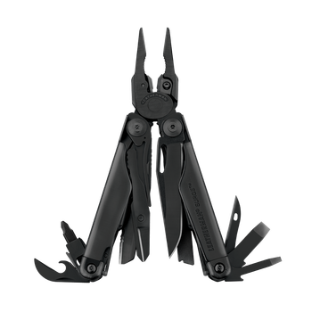 Мультиинструмент LEATHERMAN Surge BLACK, синтетический чехол, картонная коробка