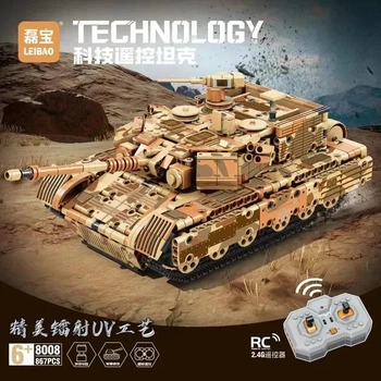 Конструктор Technology SK48-28 Танк на радиоуправлении Коричневый 867 деталей (BK-6615)