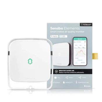 Умный датчик качества воздуха с WiFi, CO₂, PM2.5, Этанолом, TVOC, температурой и влажностью. Sensibo Elements