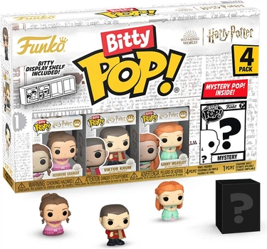 Набір фігурок Funko Bitty Pop Harry Potter Goblet of Fire Hermione Granger Viktor Krum Ginny Weasley 4 x 2.5 см 83655 (889698836555)
