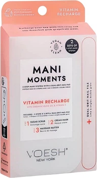 Zestaw kosmetyków do pielęgnacji dłoni i paznokci Voesh Mani Moments Vitamin Recharge Peeling cukrowy 10 g + Maska kremowa 10 g + Masło do masazu 10 g + Pilnik do paznokci (818463021926)