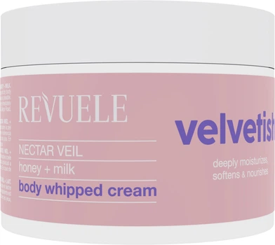 Ніжний зволожуючий крем для тіла REVUELE Velvetish Nectar Vell з молоком та медом 300 мл (5061076240849)