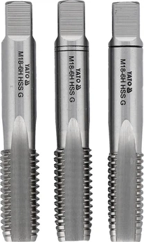 Набір ручних мітчиків YATO HSS M2 M18 3 шт. (YT-2942)