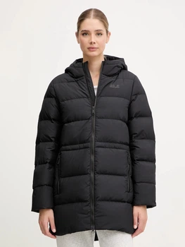 Пуховик зимовий жіночий Jack Wolfskin Frozen Palace Long Jkt W Rds A65096-6000 S Чорний (4064886547048)
