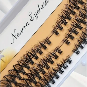 Накладные пучковые ресницы Nesura Eye Lashes 40d, изгиб C, 8-16 мм