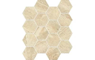 Мозаика Sunlight Stone Beige Hexagon 220x255x6 Paradyz