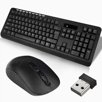 Комплект беспроводная клавиатура и мышь Bluetooth 1600 DPI USB черный Wireless CMK-329