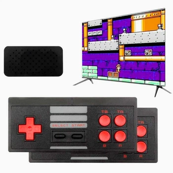 Игровая приставка 8Bit 620 игр 2 беспроводных джойстика HDMI AV-выход черный