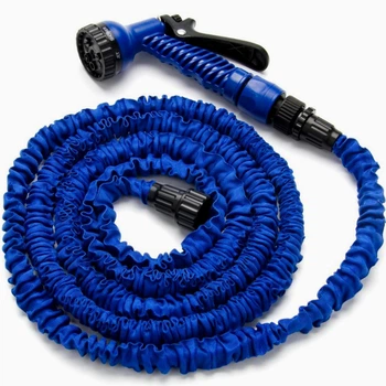 Шланг для полива 22.5 м с распылителем силиконовый синий V-HOSE 75 ft