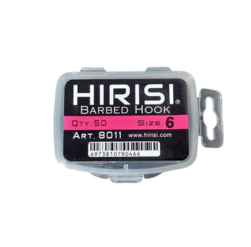 Крючки рыболовные HIRISI 8011 6 (Упаковка 50 шт)