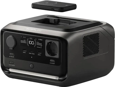 Stacja zasilania EcoFlow RIVER 3 Plus Wireless / 600 W / 286 Wh / LiFePO4 (EFRIVER3PLUS-W-EU-CBOX)