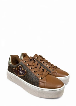 Женские кроссовки Michael Kors Poppy Lace Up MK Sig / Ciao Patch (49F2POFS2В), Размер 36 (US 5.5M), стелька 23 см, Коричневый