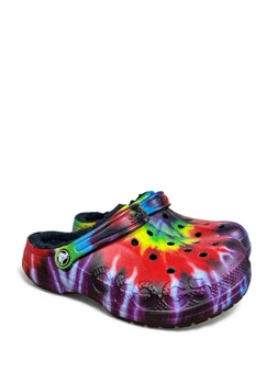 Утеплені підліткові сабо CROCS Baya Lined Tiedye graphic cgk 207330-90H, розмір 33/34 (J2), устілка 20.5 см