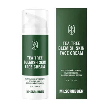 Матирующий крем от недостатков кожи Tea Tree Blemish Skin Face Cream с маслом чайного дерева Mr.SCRUBBER 50мл