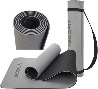 Коврик для йоги и фитнеса TECOFIT Black-Grey (TOP18013825/1)