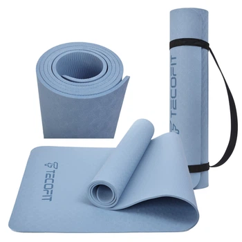 TPE Mat Blue Коврик для йоги и фитнеса TECOFIT 0.6 cm (TOP18074471)