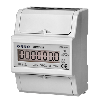 Счетчик электроэнергии 1F 80A OR-WE-522 на DIN-рейке TH-35
