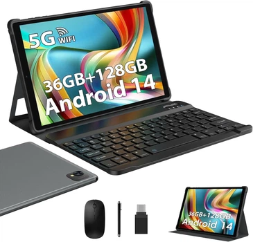 Планшет 10" Full HD LEVIRTU L60 12+24/128GB 4G 2 SIM 8 ядер Android 14 8000 mAh Серый Б/В