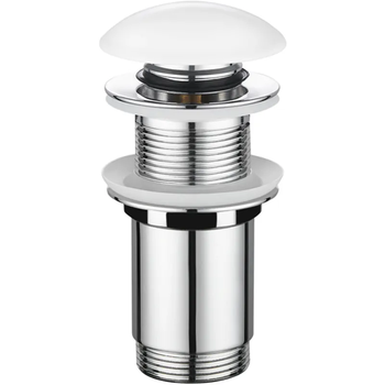 Донний клапан для раковини Koer PW-08-11 1 1/4'' без переливу автоматичний СLICK-СLACK (Біла керам ( 16083 )