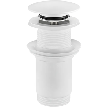 Донний клапан для раковини Koer PW-08-03 1 1/4'' без переливу автоматичнийСLICK-СLACK (Колір білий ( 11286 )