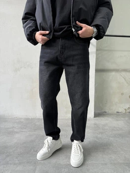 Джинсы бананы Carrot Fit мужские весенние осенние летние 32 черные (j0032)