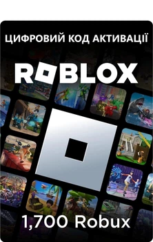 Карта пополнения Roblox Gift Card 1700 Robux | Роблокс 1700 Робукс (цифровой код активации 1000+700)