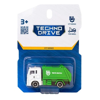 Автомодель детская Мусоровоз TechnoDrive 250241CG-2 масштаб 1:64