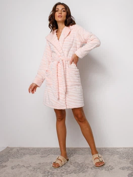 Халат BARWA garments 0227 XXL Шиншилла/Персик (2110002275271)