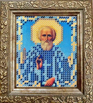 Набор для вышивки бисером ArtWork икона Св. Сергей Радонежский НВТ 7033 6х7см з рамкой в комплекте