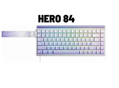 Клавиатура AULA HERO 84 HE Purple Магнитные Свитчи. Проводная 8000Hz/s. RGB Панель, 84 keys, Switch 0.01mm. Rapid Trigger