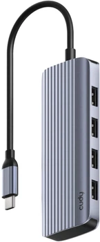Хаб Cudy UH500 USB-C 6-in-1 HDMI 4K (6971690793609)