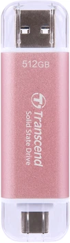 Dysk SSD Transcend ESD310P 512GB USB Type-A/USB Type-C 3D NAND (TS512GESD310P) External