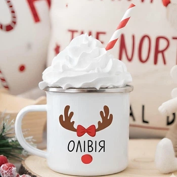 Чашка с принтом Оливия новогодняя именная
