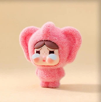 Флокована фігурка слоник Crybaby Crying Again 3,9 см слоненя Плакса флок темно рожевий