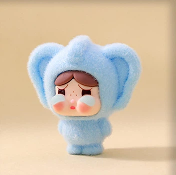 Флокована фігурка слоник Crybaby Crying Again 3,9 см слоненя Плакса флок блакитний