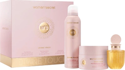 Zestaw kosmetyków pielęgnacyjnych Women'Secret Divine Touch Żel pod prysznic 200 ml + Krem do ciała 250 ml + Olejek do ciała 100 ml (8436611103458)