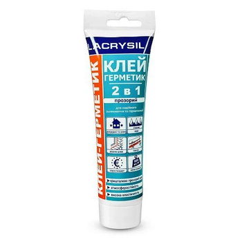 Клей-герметик LACRYSIL "2в1" прозорий 0,15кг (12шт. в ящику) (171462)