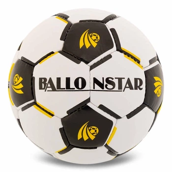 Мяч футбольный размер №5 Ballonstar Classic 5203 для игр и тренировок White-Black