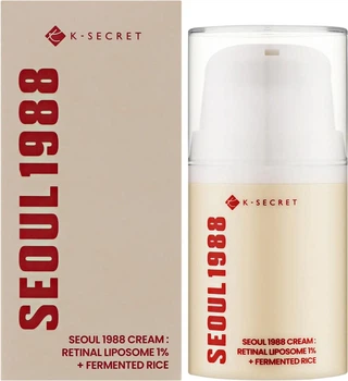 Антивіковий крем для обличчя з ретиналем K-Secret - Seoul 1988 Cream: Retinal Liposome 1% + Fermented Rice 50 мл