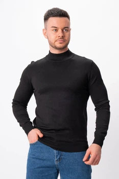 Гольф однотонный стойка K.O.R 96160 Черный (black 303) M