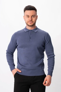 Джемпер поло трикотаж KOR 0207 Синій (blue) L