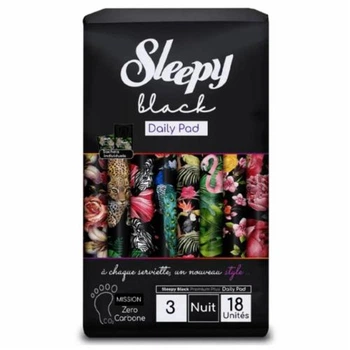 Прокладки щоденні Sleepy Black Long-2 (280мм) 18шт.