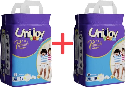 Упаковка подгузников Unijoy baby Premium XL 12-17 кг 18 шт х 2 пачки (6973920541042_2)