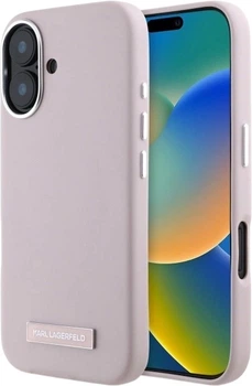 Панель Karl Lagerfeld FW Metal Plate MagSafe для iPhone 16 Pink (3666339319007)