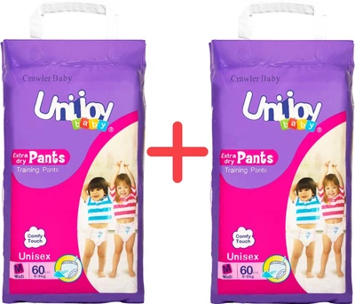 Упаковка трусиков-подгузников Unijoy baby Soft М 6-9 кг 60 шт х 2 пачки (6967252809055_2)