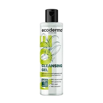 Гель Ecoderma очищувальний з алое вера та гіалуроновою кислотою 200 мл
