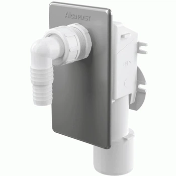 Сифон для пральної машини під штукатурку хромований Alcaplast APS3