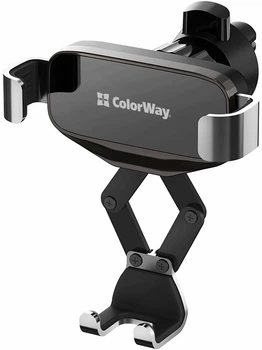 Автодержатель для телефона ColorWay Gravity Gravity Mechanical Car Mount Black (CW-CHG18-BK)